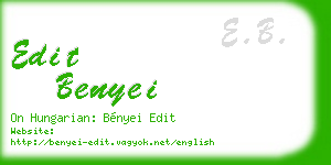 edit benyei business card