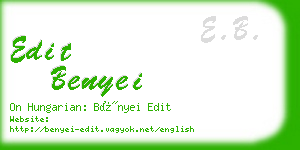 edit benyei business card